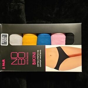 NO BO  No Boundaries  5Pair Bikini Brand New In Box XL‎ (15-17)